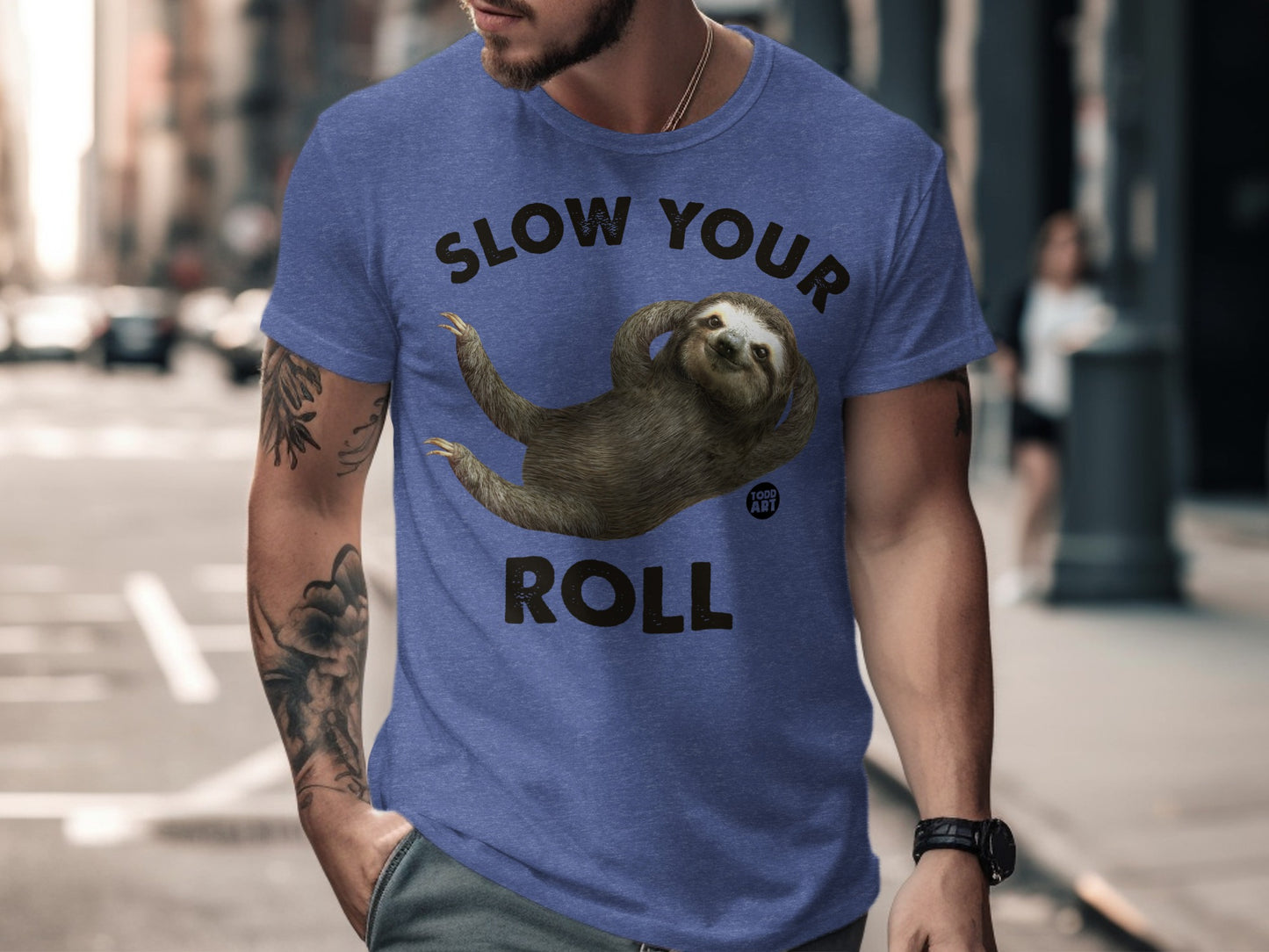 Slow Your Roll Sloth Graphic Men's T-Shirt