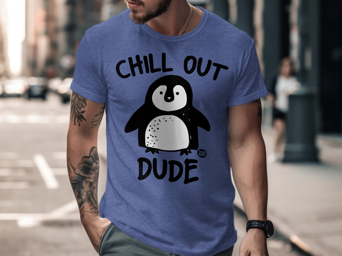 Chill Out Dude Penguin Graphic T-Shirt Product
