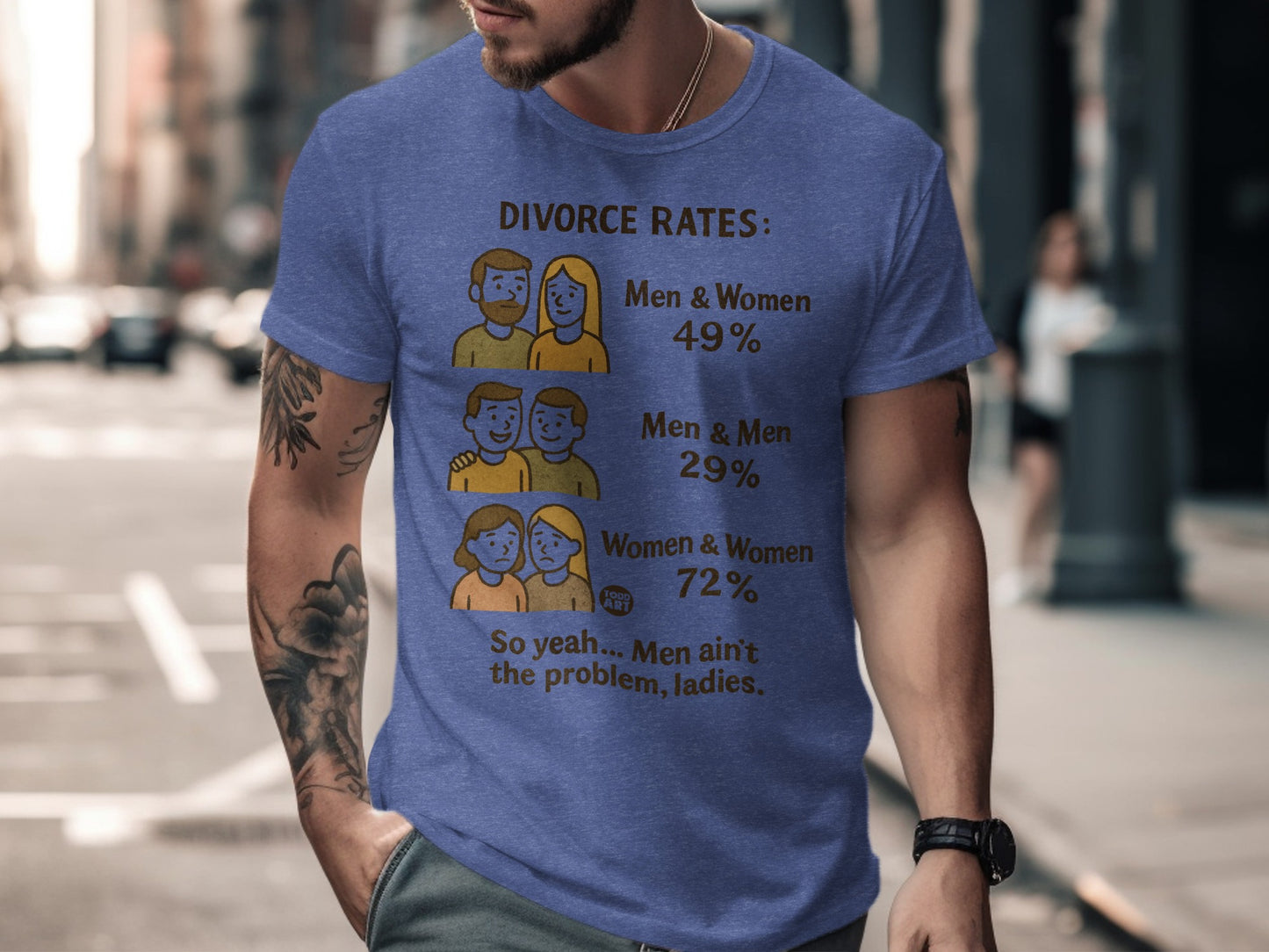 Divorce Rates Statistics Funny Graphic Tee product