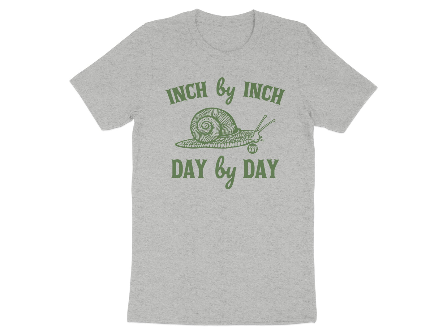 Inch By Inch Day By Day Snail Graphic T-Shirt product