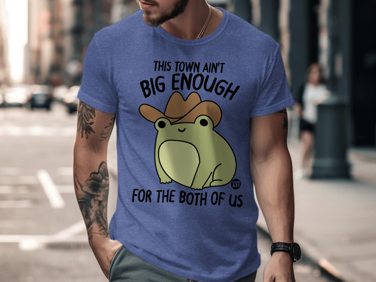This Town Ain't Big Enough Frog Graphic Shirt product