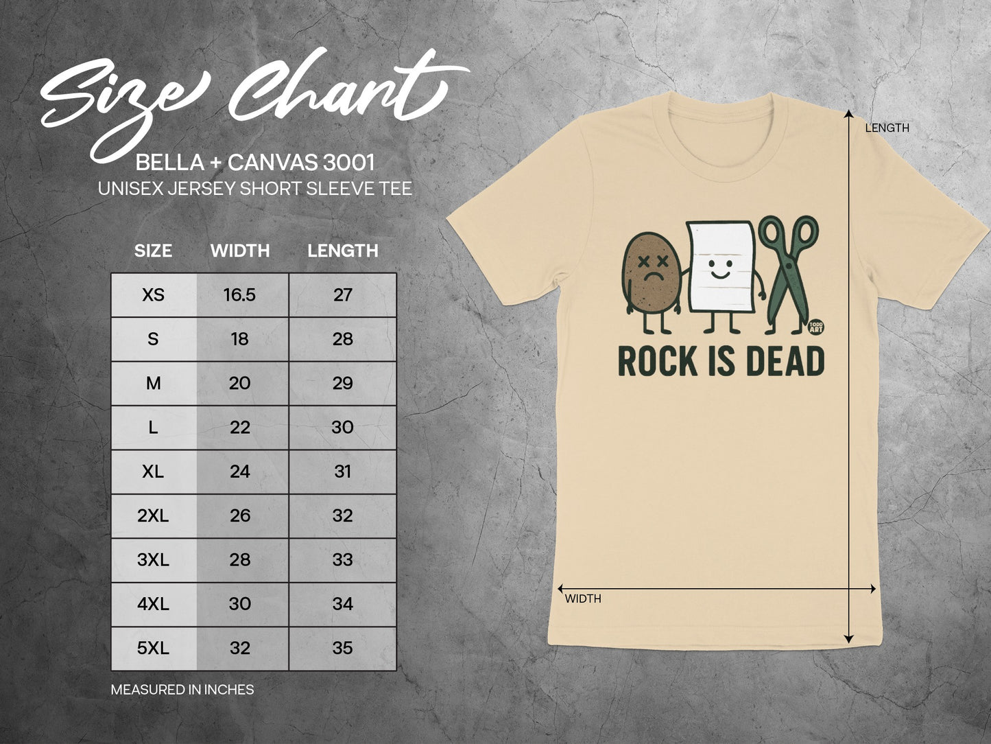 Rock Is Dead Graphic Unisex Jersey Short Sleeve Tee product