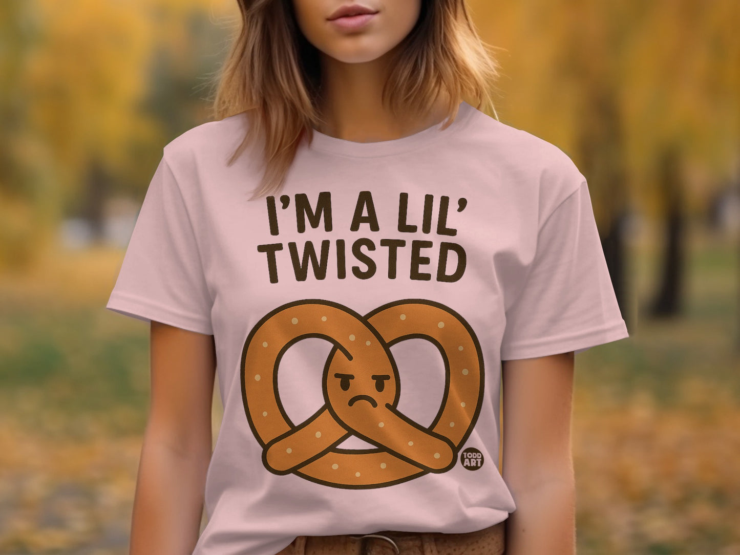 I'm A Lil' Twisted Funny Pretzel Design T-Shirt product