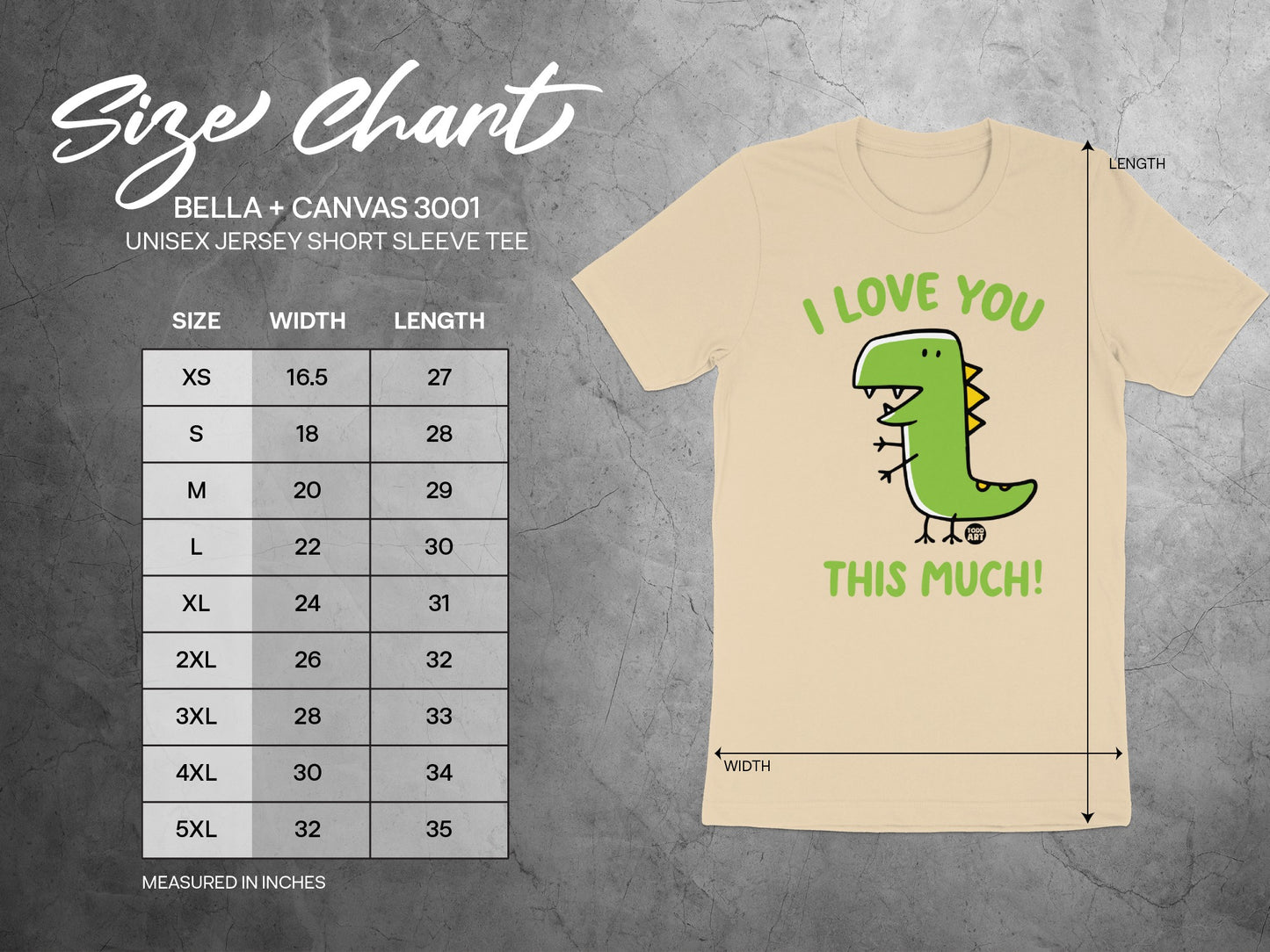 Dinosaur Design I Love You This Much Unisex Shirt product