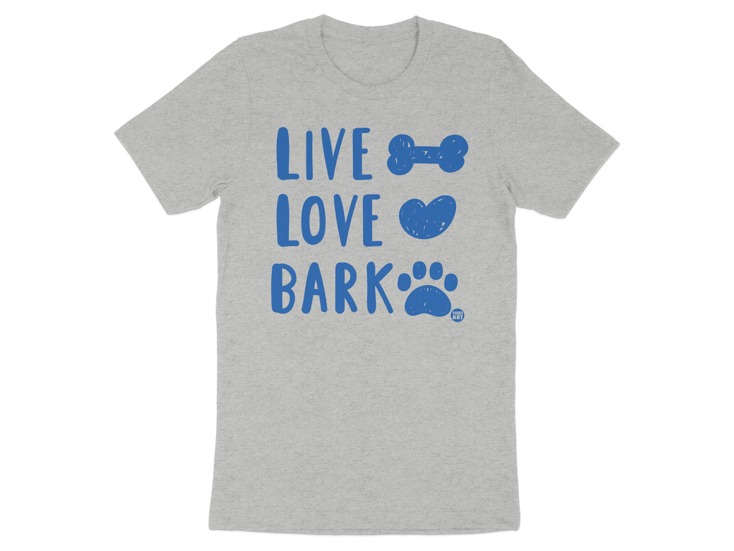 Live Love Bark Text and Graphics T-shirt product