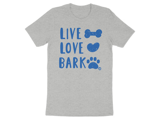 Live Love Bark Text and Graphics T-shirt product