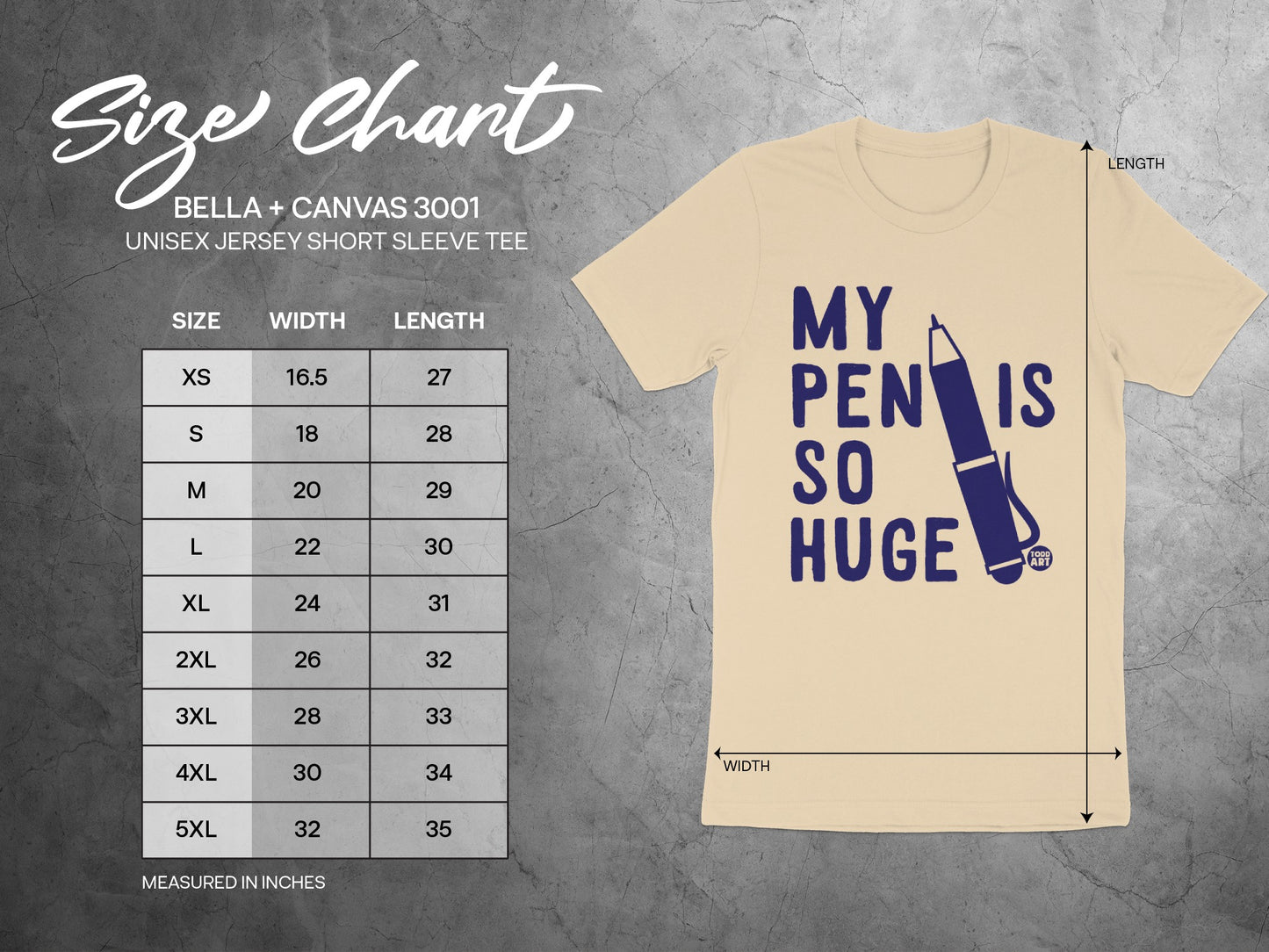 My Pen Is So Huge Unisex Jersey Short Sleeve Tee product