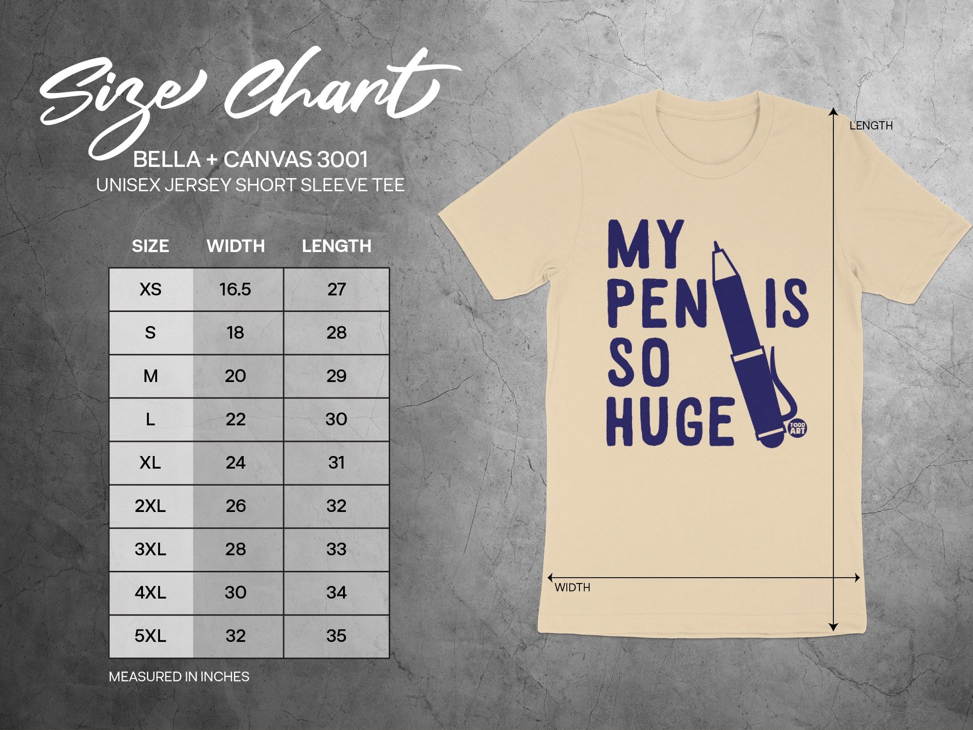 My Pen Is So Huge Unisex Jersey Short Sleeve Tee product