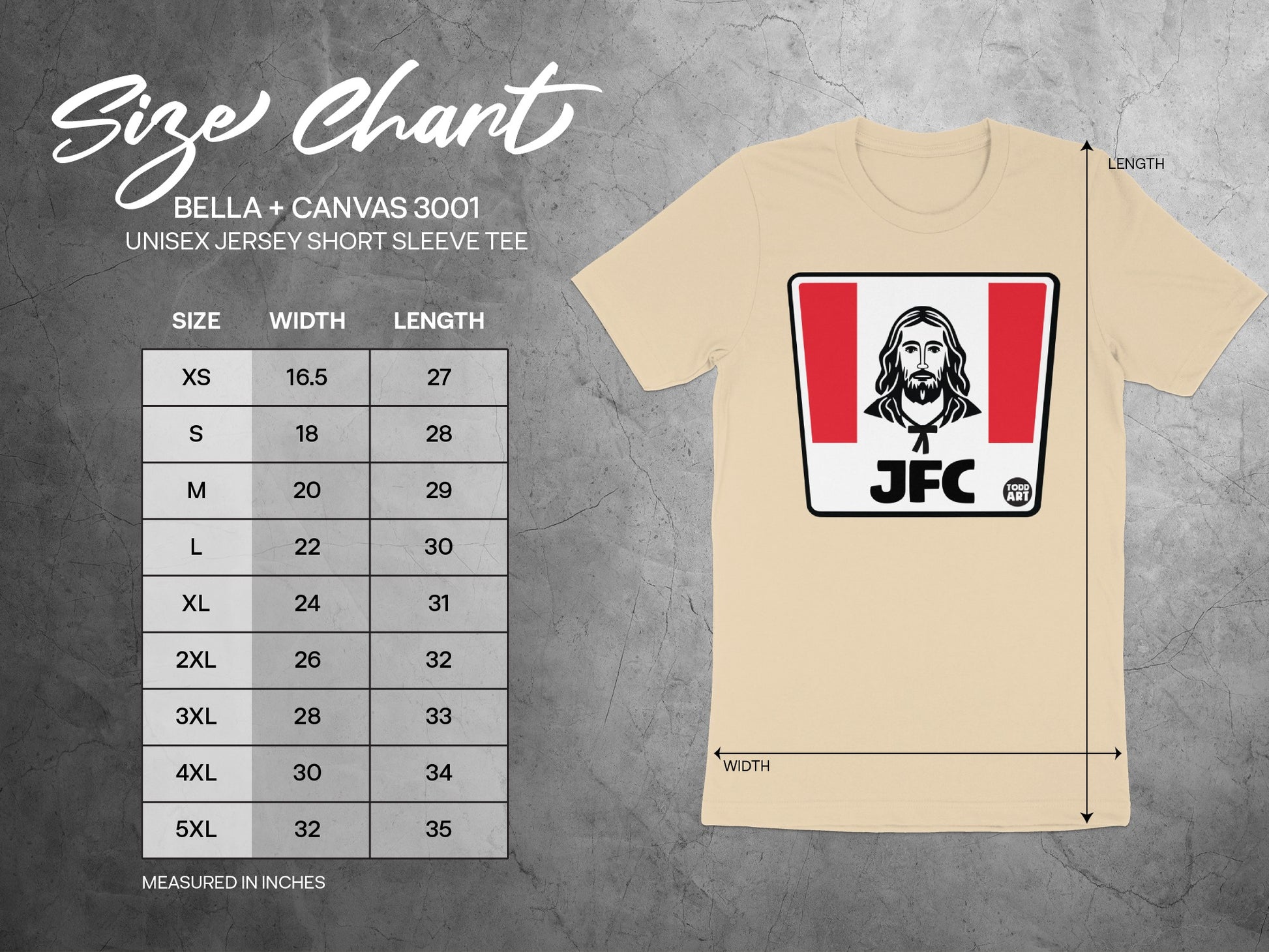 JFC Printed Unisex Jersey Short Sleeve Tee product