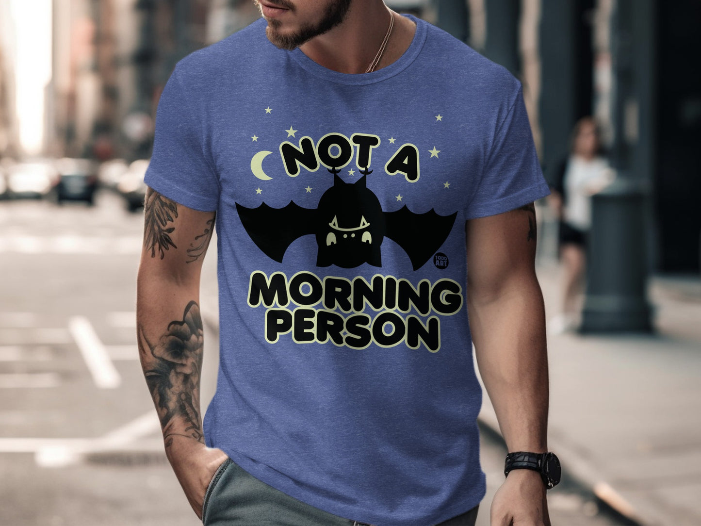 Not A Morning Person Funny Bat Design T shirt product