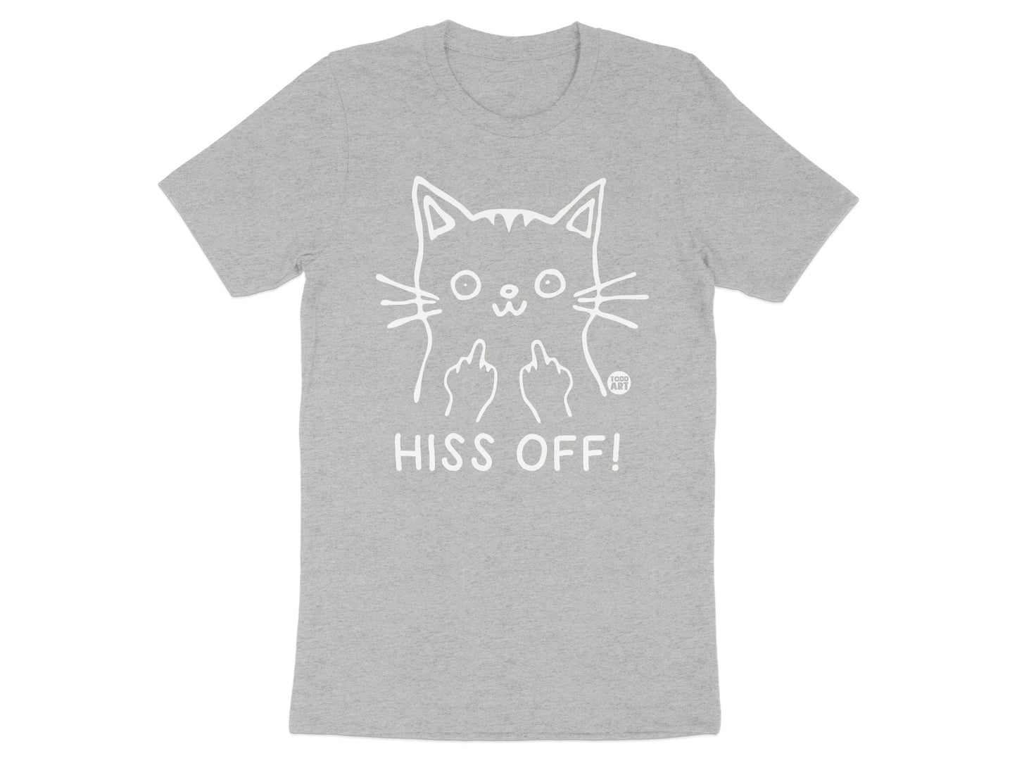 Hiss Off Cute Cat Graphic T-Shirt Apparel product