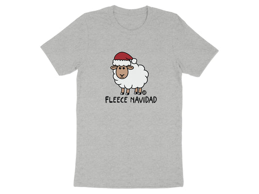 Fleece Navidad Sheep Wearing Santa Hat T-Shirt product type