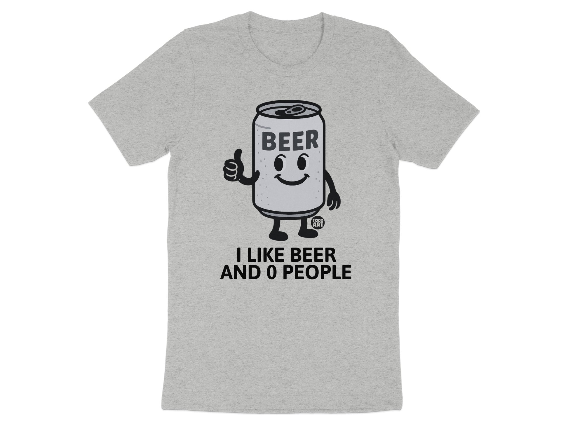 I Like Beer and 0 People Graphic T-Shirt product