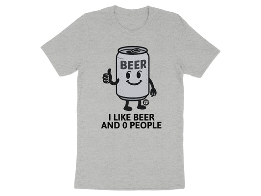 I Like Beer and 0 People Graphic T-Shirt product