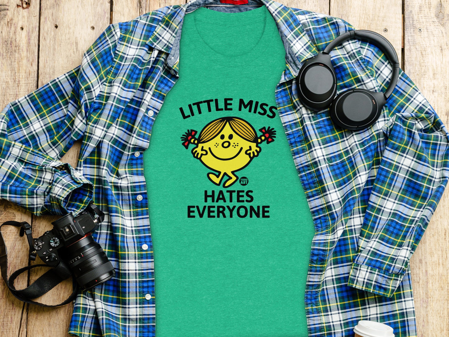Little Miss Hates Everyone Funny Graphic T Shirt