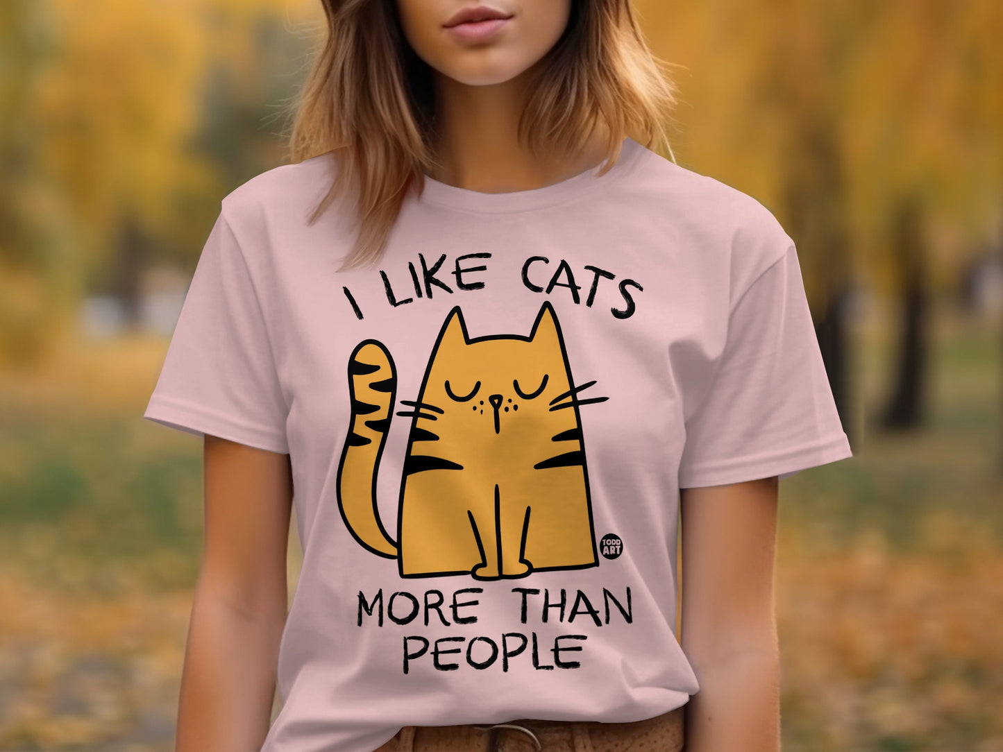 I Like Cats More Than People Graphic Tee Shirt product