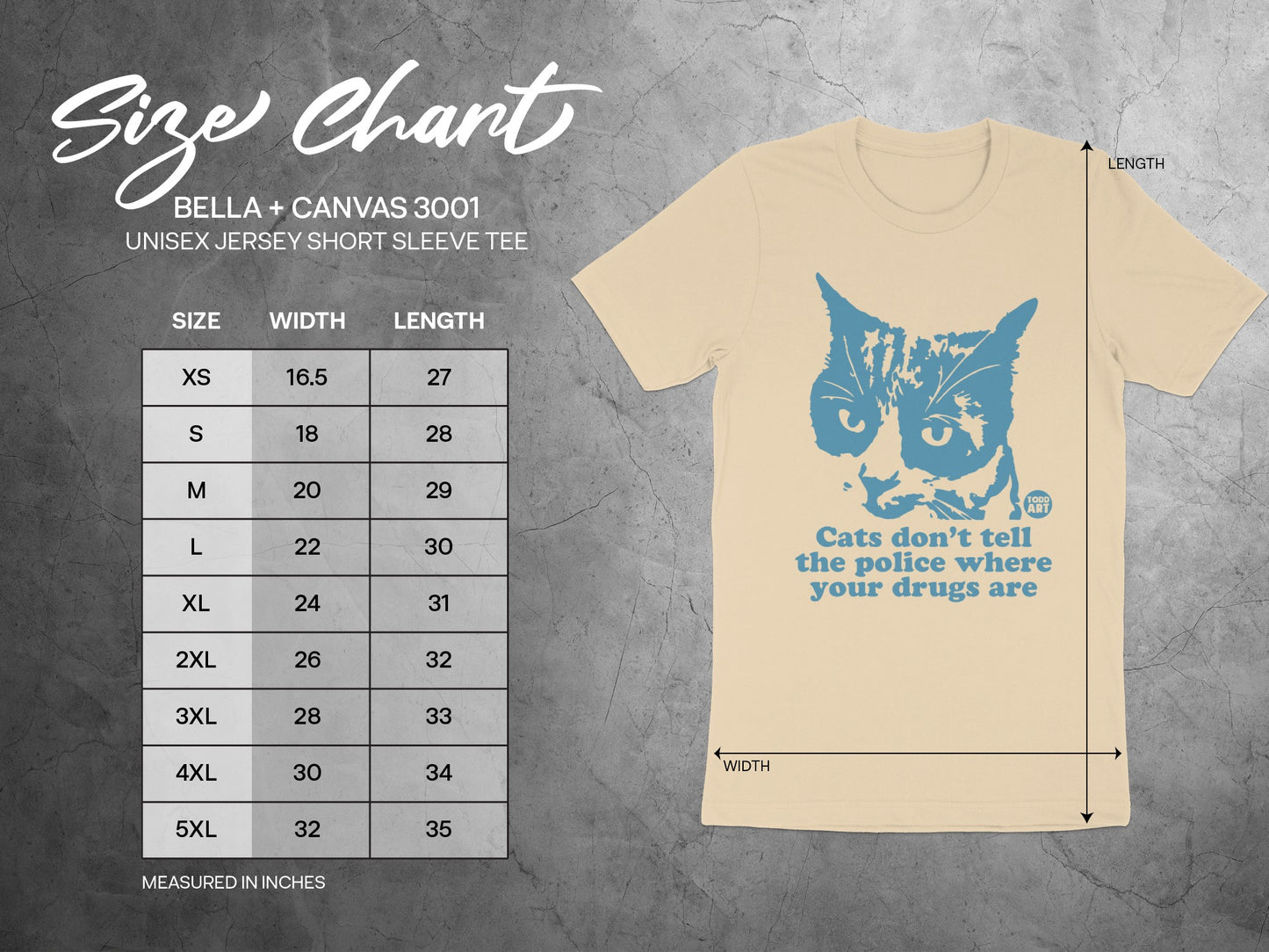 Cats Don't Tell the Police Drugs Graphic Tee product