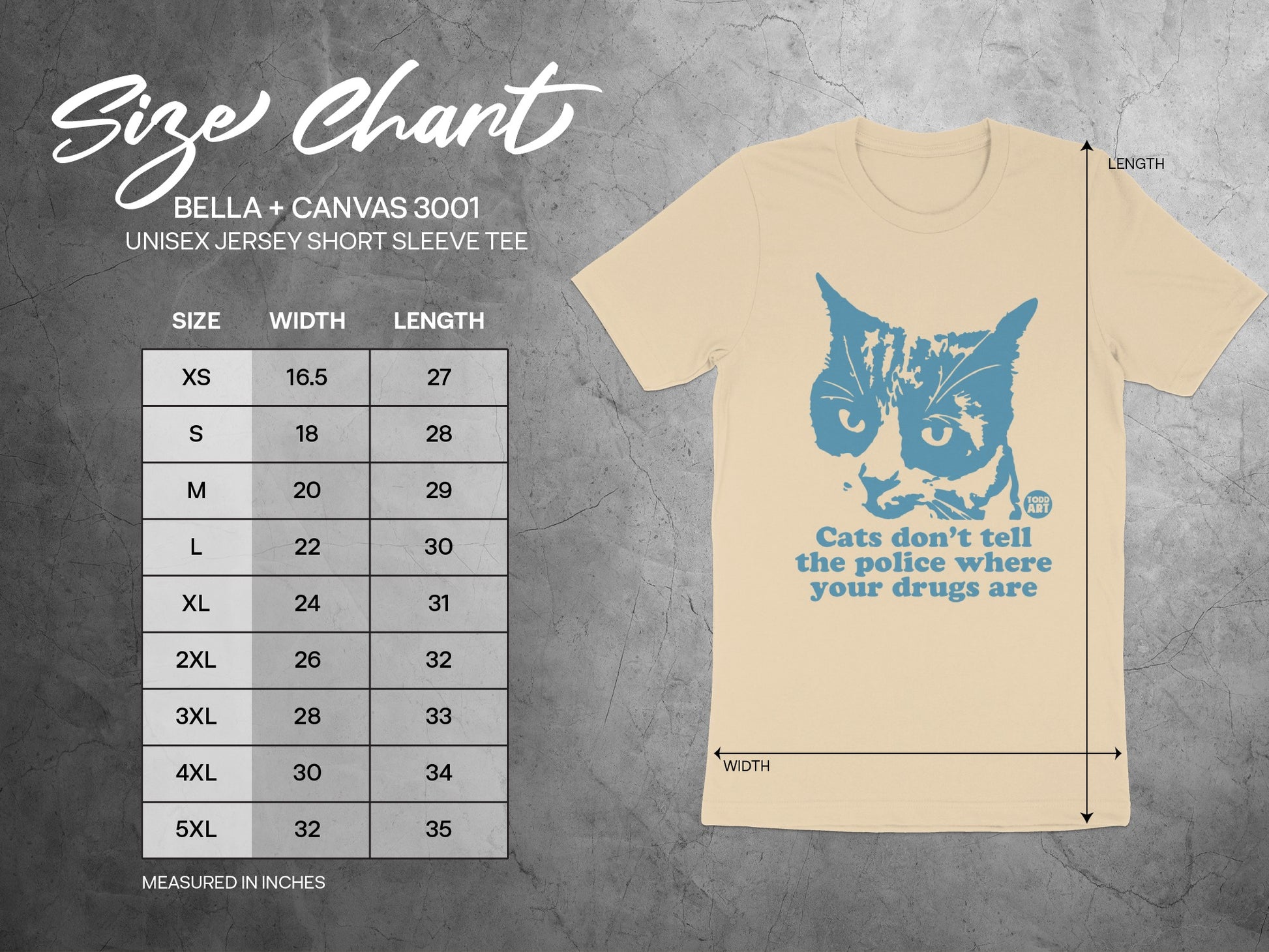 Cats Don't Tell the Police Drugs Graphic Tee product