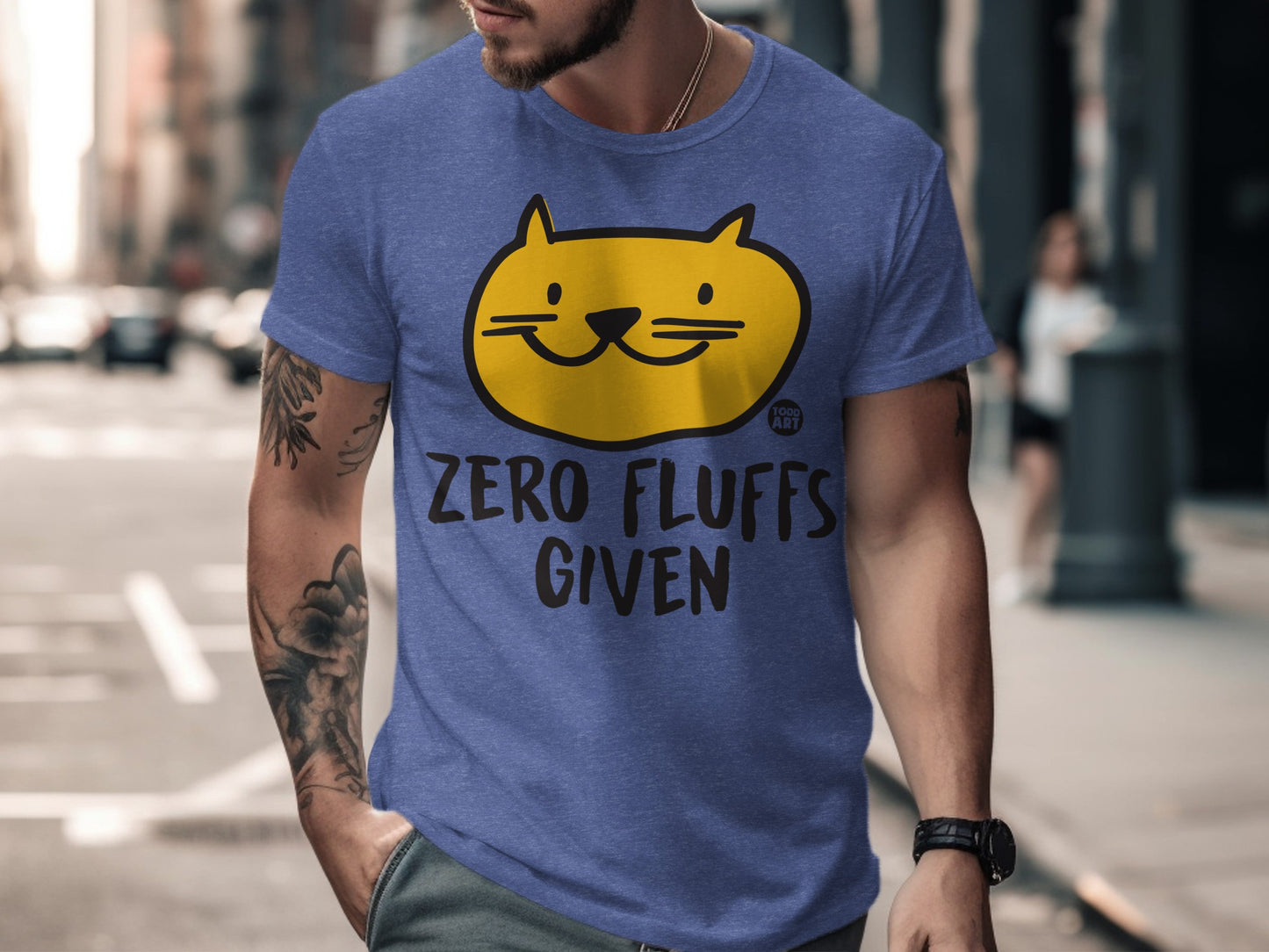 Zero Fluffs Given Cat Graphic T-shirt product type