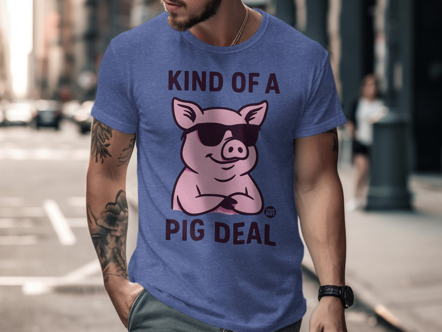 Kind of a Pig Deal Graphic T-Shirt Fun Pig Design
