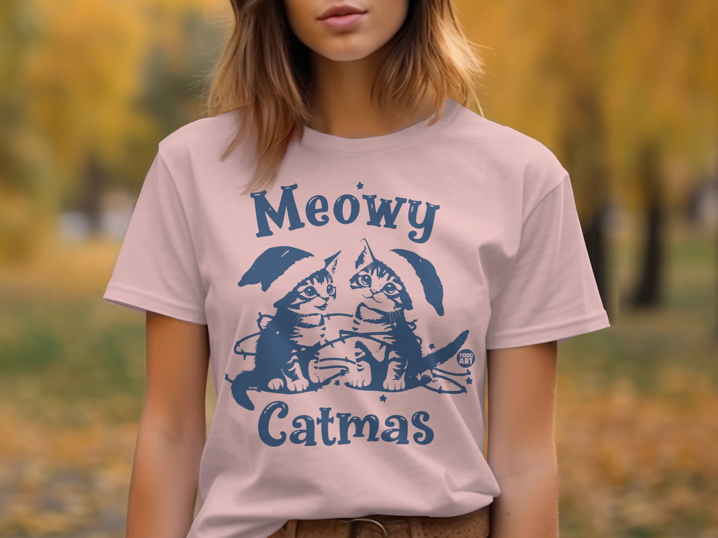 Meowy Catmas Cute Holiday Design Women's T-Shirt Product