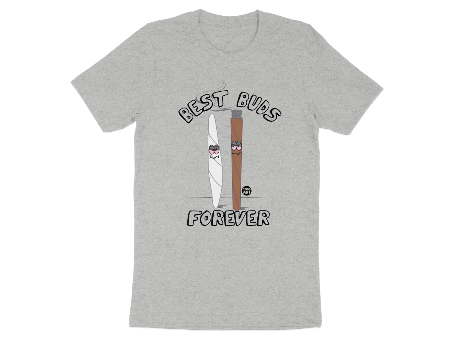 Best Buds Forever Graphic Grey T-shirt