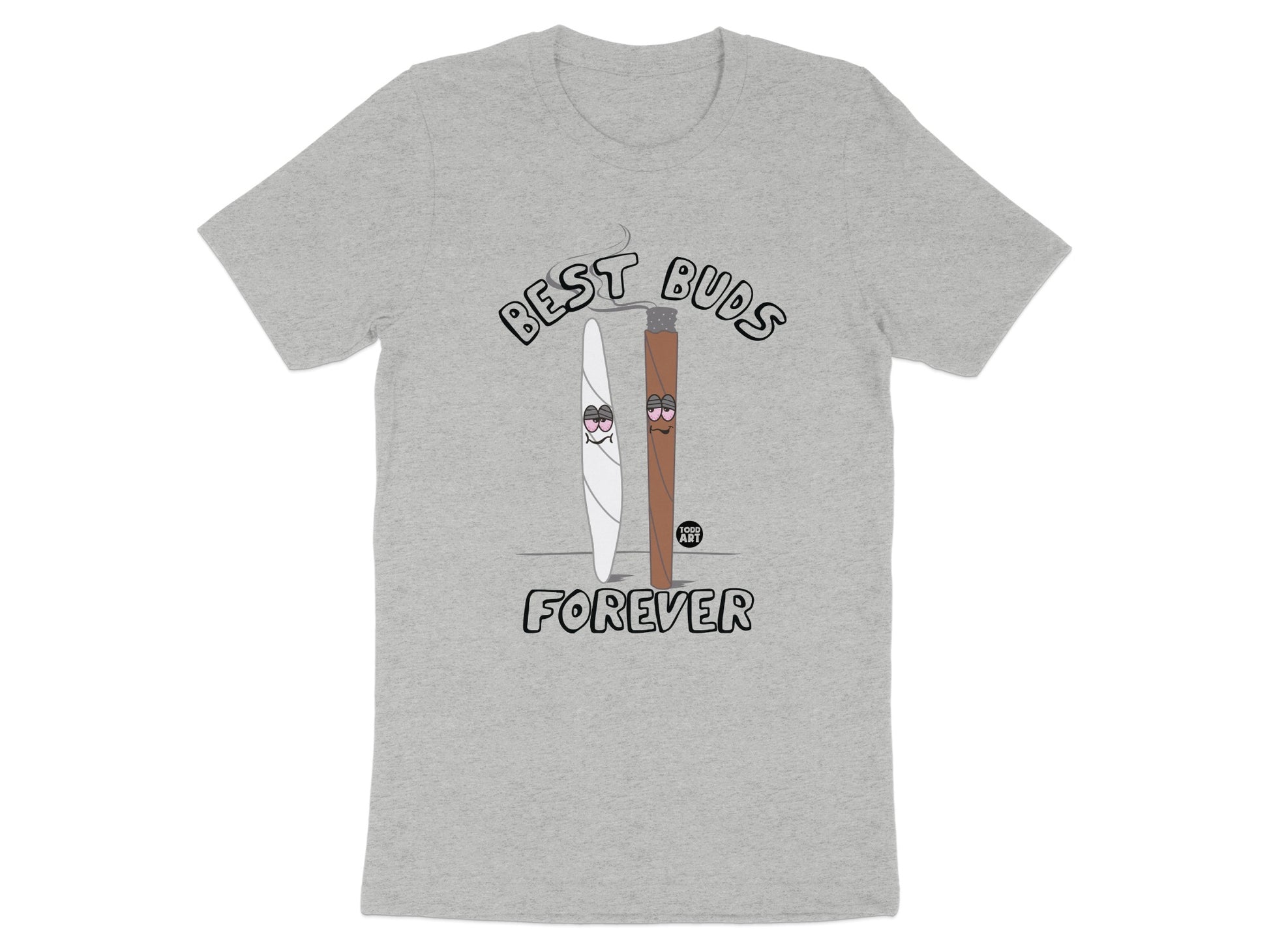 Best Buds Forever Graphic Grey T-shirt