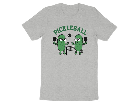 Pickleball Cartoon Pickle T-Shirt for Sports Enthusiasts