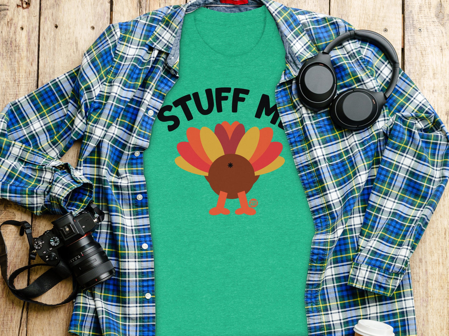 Stuff Me Colorful Turkey Design T-shirt product