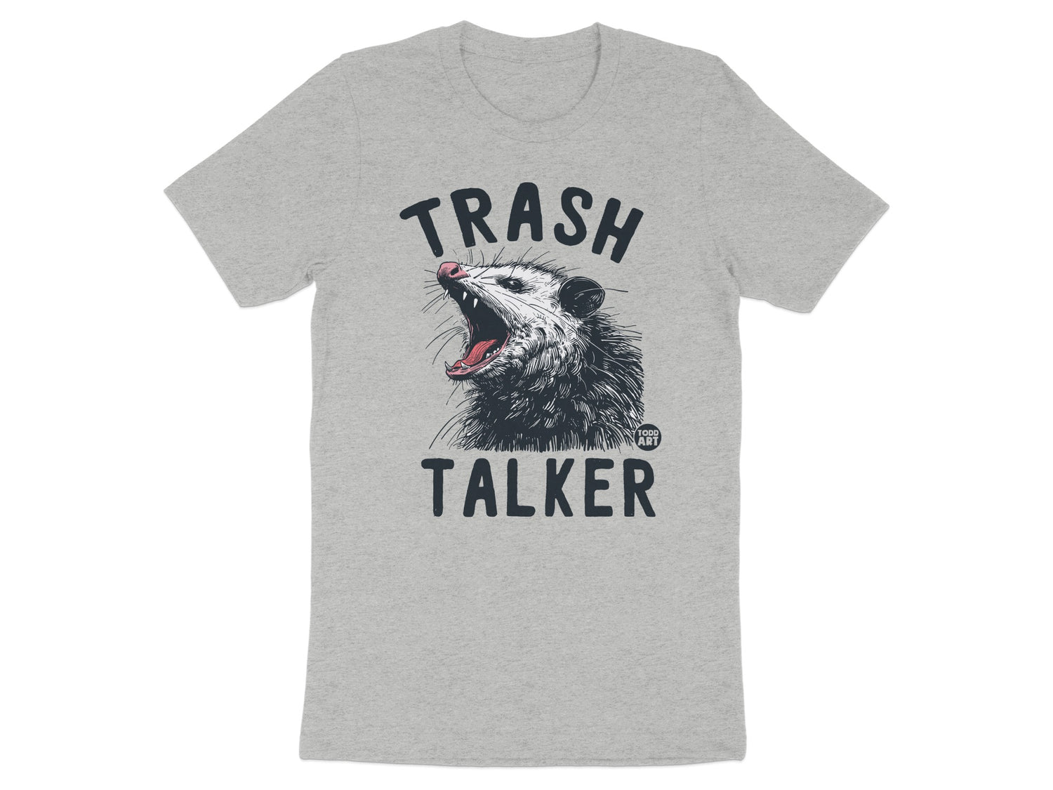 Trash Talker T-Shirt with Angry Opossum Design