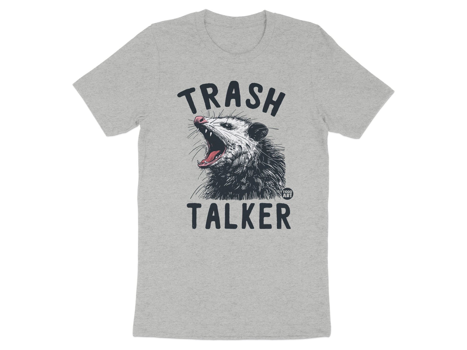 Trash Talker T-Shirt with Angry Opossum Design
