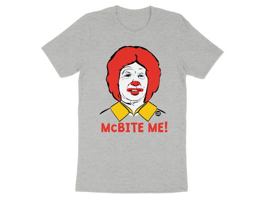 McBite Me Clown Graphic Artwork T-shirt