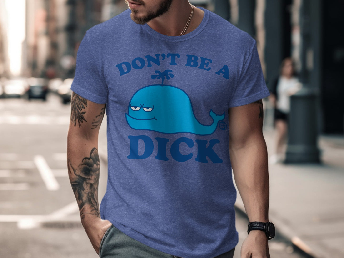 Don't Be A Dick Funny Whale Graphic Design Shirt