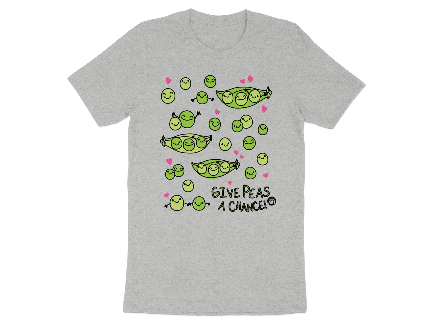 Fun Give Peas a Chance Graphic T-Shirt for Adults