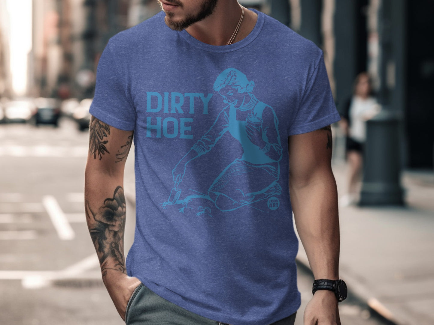 Funny 'Dirty Hoe' Gardening Themed Shirt for Humorous Wear