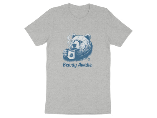 Bearly Awake Coffee Drinking Bear Graphic T-Shirt product