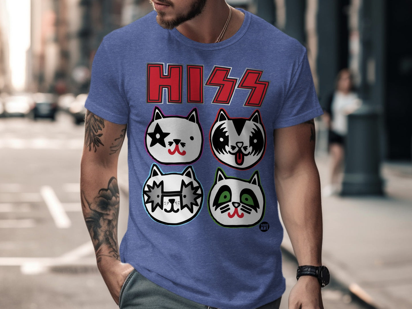 Hiss Rock Band Cats Graphic Novelty Shirt product type
