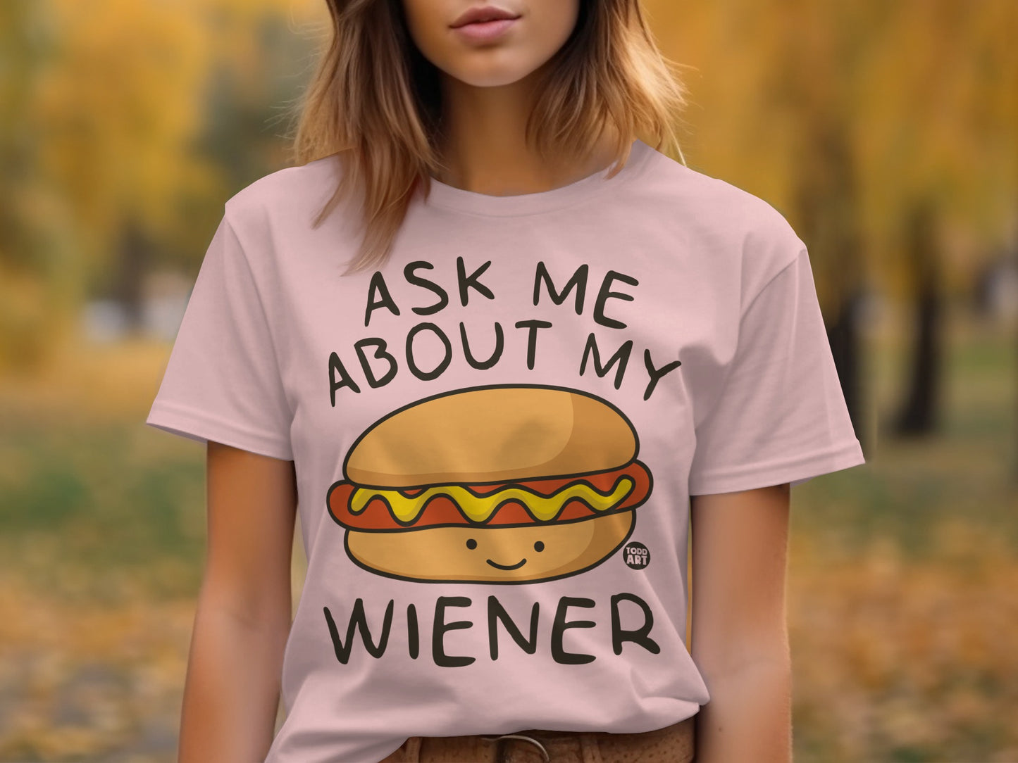 Ask Me About My Wiener Hotdog Graphic Shirt product