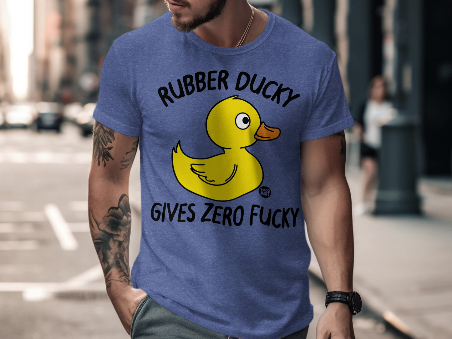 Rubber Ducky Gives Zero Fucky Printed T-Shirt product