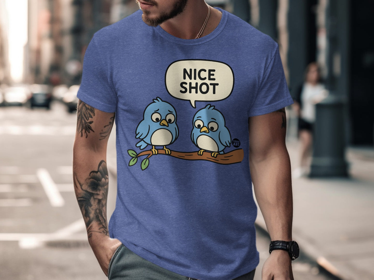 Nice Shot Two Blue Birds Graphic T-shirt product