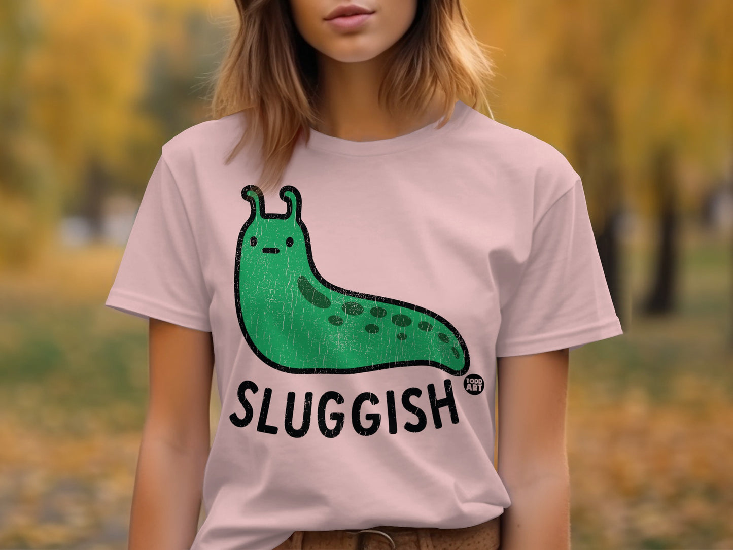 Sluggish Cute Slug Graphic Womens T-Shirt Product