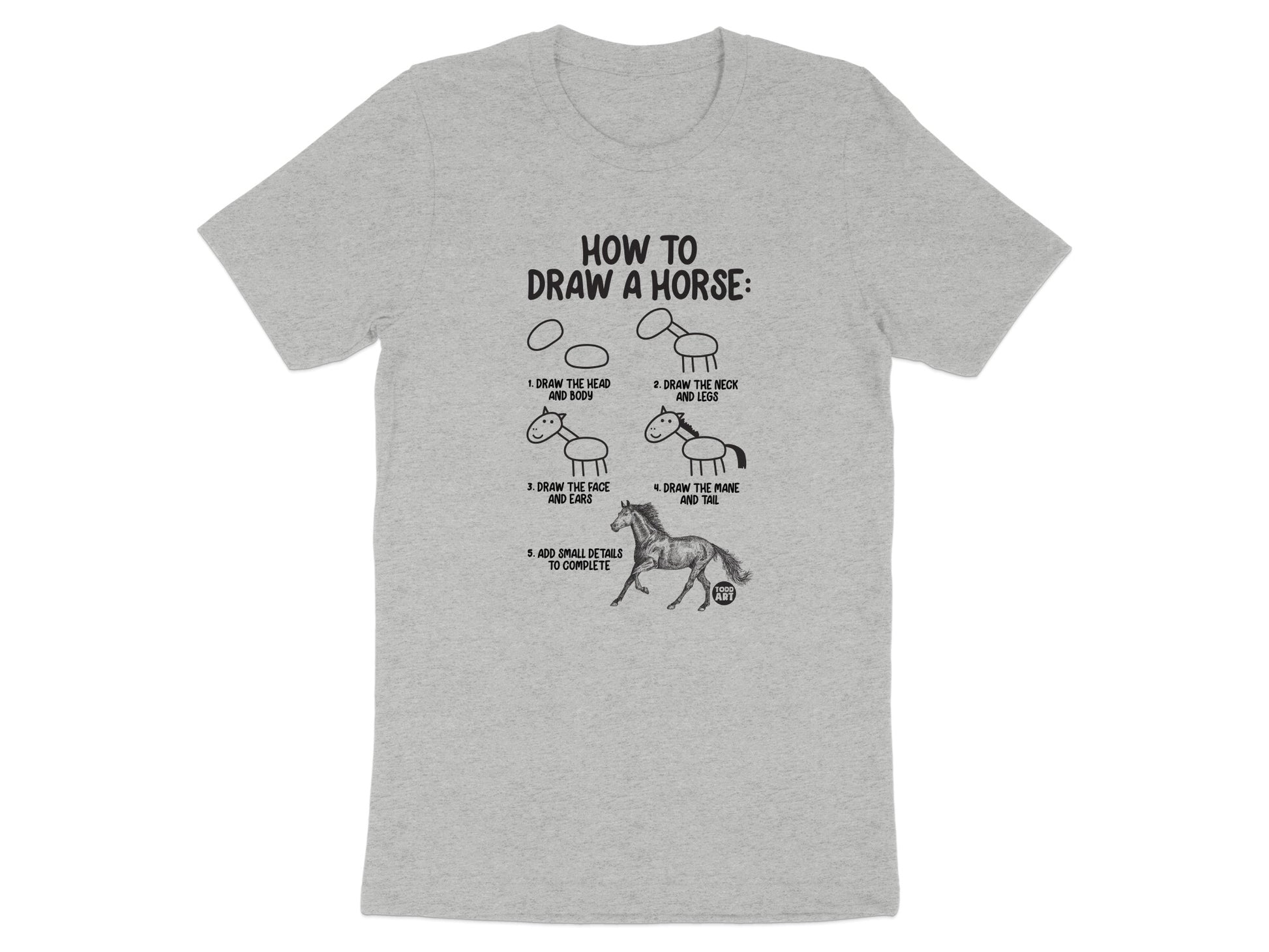 How To Draw A Horse Guide Printed Shirt product