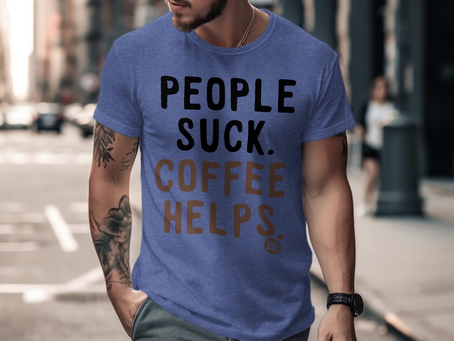 People Suck Coffee Helps Graphic Tee product