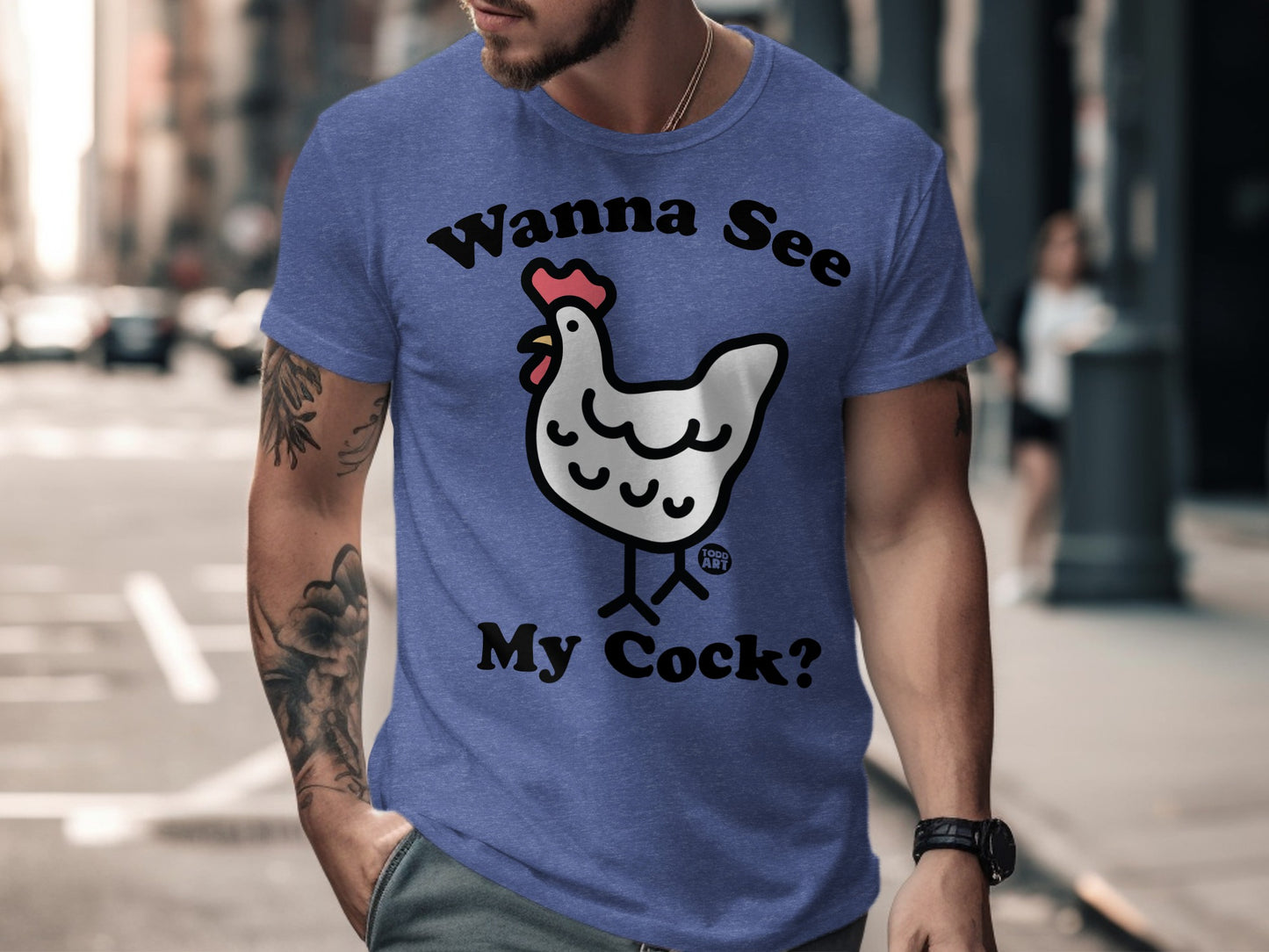 Funny Chicken Wanna See My Cock Graphic T-Shirt product