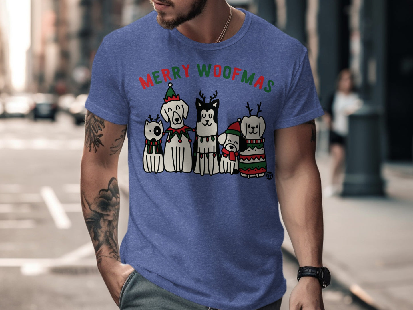 Merry Woofmas Christmas Themed T-Shirt product type