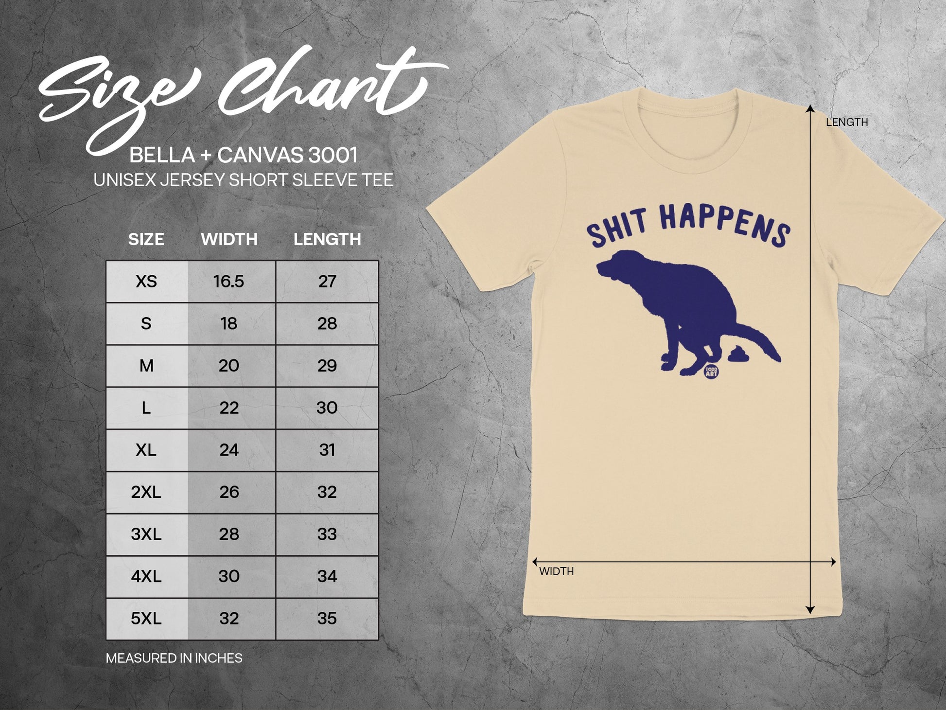 Humorous Shit Happens Unisex Short Sleeve Tee product