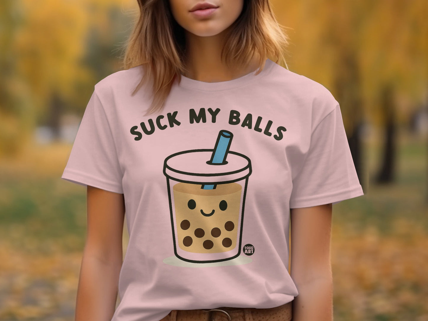 Suck My Balls Cute Bubble Tea Graphic T-Shirt product