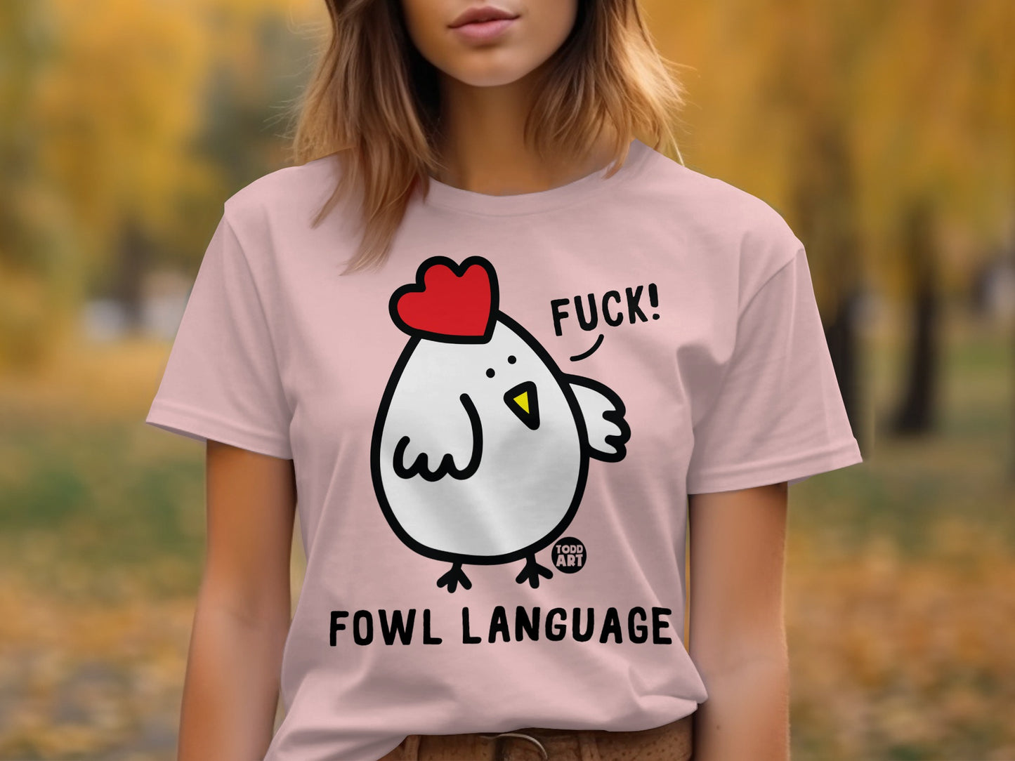 Funny Illustrated Fowl Language T-shirt product