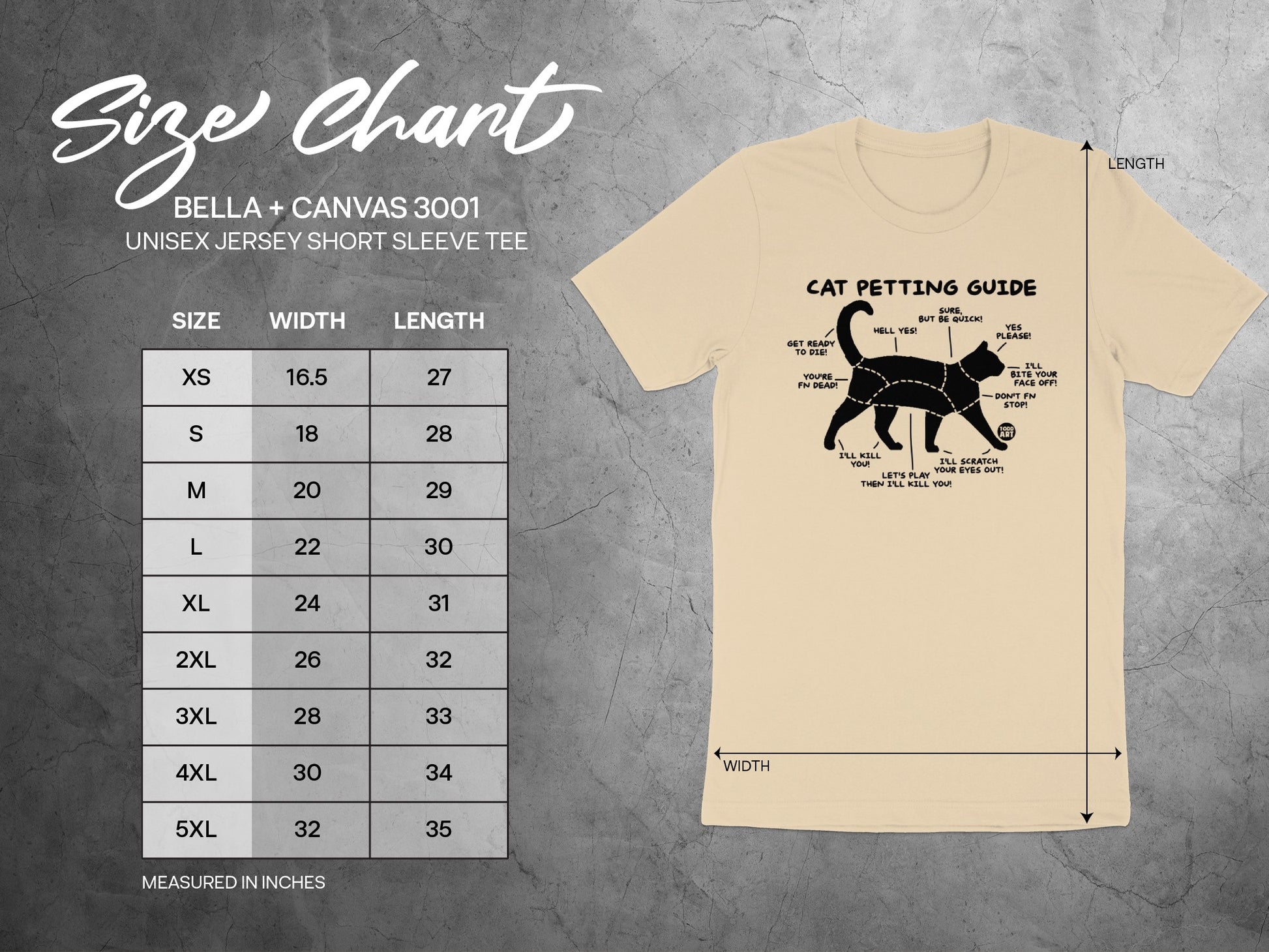 Cat Petting Guide Graphic Print Unisex Jersey Short Sleeve Tee product