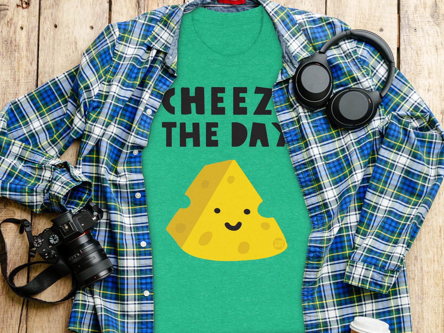 Cheez The Day Graphic Tee for Cheese Lovers product type